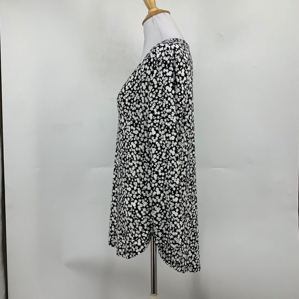 Old Navy Top Women S Small Floral Daisy Luxe Dolphin High Low Scoop Neck Stretch - Picture 4 of 13